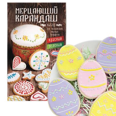 Набор &quot;Мерцающий карандаш&quot; для окрашивания продуктов (красный и зеленый)