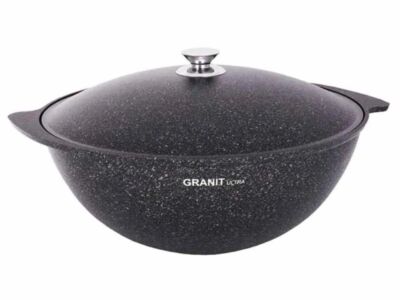 Казан для плова антипригарный с крышкой &quot;Granit Ultra&quot;