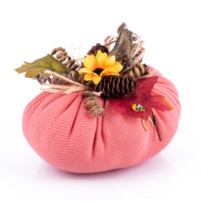 Коралловая тыква (текстиль) 6 x 5.5&quot; (15 х 14 см)
