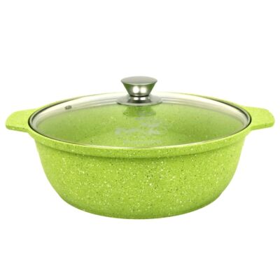 Кастрюля-жаровня со стеклянной крышкой (lime)