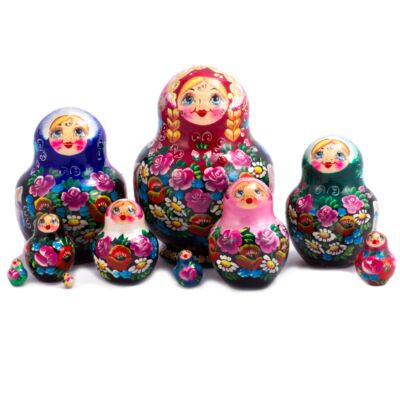 Матрешка &#039;&#039;Аленушка&#039;&#039; (10 мест, бордо)