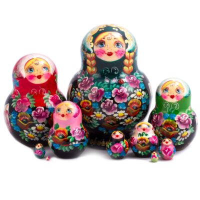 Матрешка &#039;&#039;Аленушка&#039;&#039; (10 мест, изумруд)