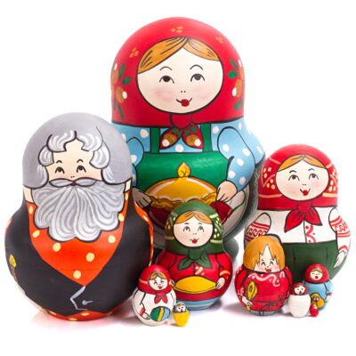 Матрешка &quot;Каравай&quot; (10 мест)