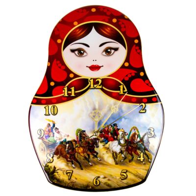 Часы-матрешка &quot;Тройка лето&quot;
