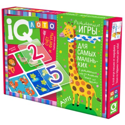 Пластиковое лото для малышей 4+ Счёт и фигуры. Подбери число