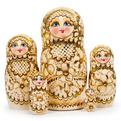 Матрешка &quot;Цветы&quot; (5 мест)