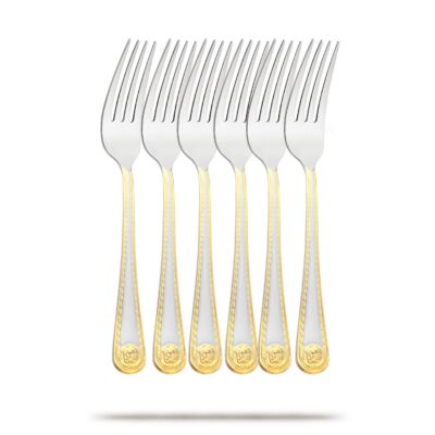 Набор столовых вилок  с золотым узором (6 шт.)