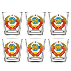 Набор стеклянных стопок – СССР, 6шт