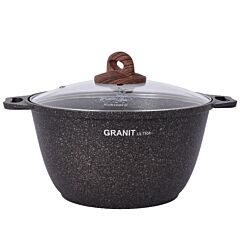 Кастрюля со стеклянной крышкой "Granit ultra"