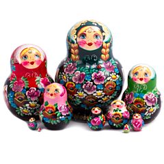 Матрешка ''Аленушка'' (10 мест, изумруд)