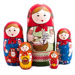 Матрешка ''Заяц'' (5 мест)