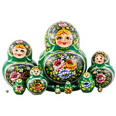 Матрешка "Жостовский поднос"