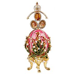 Яйцо-шкатулка Императорское с портретами розовое – Ландыш
