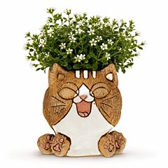 Кашпо для цветов из керамики – Аниме счастливый котенок