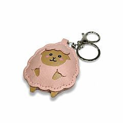 Pink Leather Sheep Keychain Symbol of the Year 2027