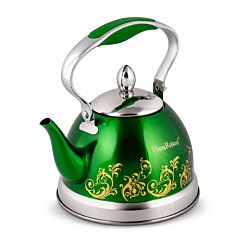 Чайник из нержавеющей стали зеленый 0.7л