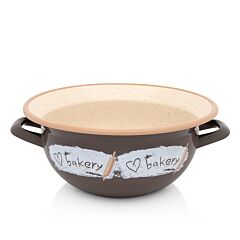 Миска эмалированная с ручками Love Bakery