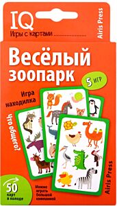 Умные игры с картами (50 карт) Весёлый зоопарк. Игра находилка