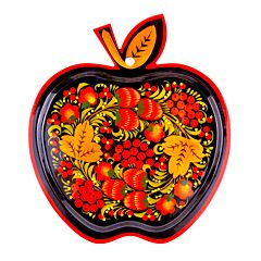 Хохлома поднос деревянный – Яблоко