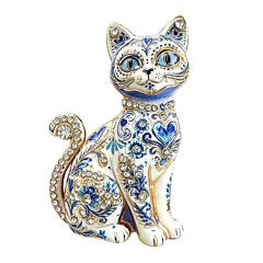 Брошь Гжель –  Кошка