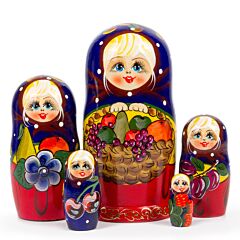 Матрешка "Корзина фруктов " (5 мест)