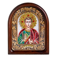 Икона из бисера и натуральных камней "Святой апостол Фома"