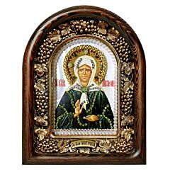 Дивеевская икона из перламутра "Святая блаженная Матрона Московская"
