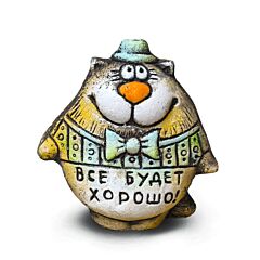 Фигурка керамическая Кот Шляпник